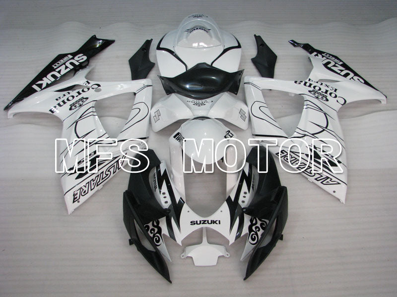Suzuki GSXR600 GSXR750 2006-2007 Injection ABS Fairing - Corona - Black White - MFS2328 - Fairings Kit