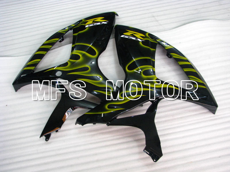 Suzuki GSXR600 GSXR750 2006-2007 Injection ABS Fairing - Flame - Black Yellow - MFS2341 - Fairings Kit
