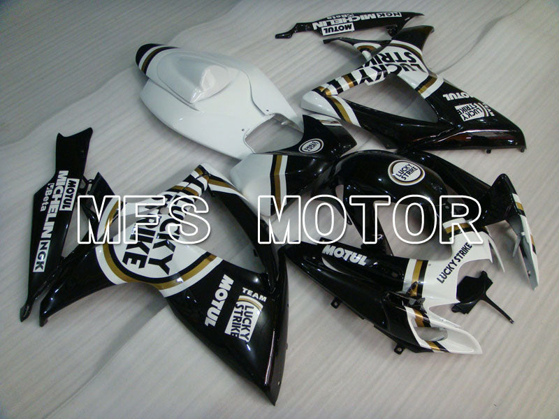 Suzuki GSXR600 GSXR750 2006-2007 Injection ABS Fairing - Lucky Strike - Black White - MFS2349 - Fairings Kit