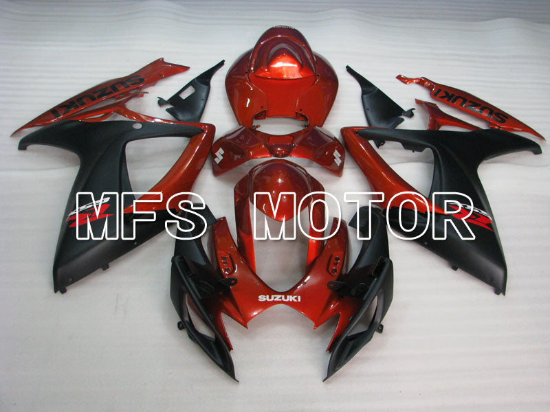 Suzuki GSXR600 GSXR750 2006-2007 Injection ABS Fairing - Factory Style - Black Red wine color - MFS2383 - Fairings Kit