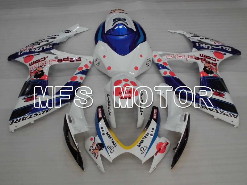 Suzuki GSXR600 GSXR750 2006-2007 Injection ABS Fairing - MOTUL - Blue White - MFS2391 - Fairings Kit