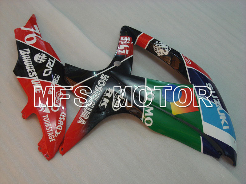 Suzuki GSXR600 GSXR750 2008-2010 Injection ABS Fairing - RK - Black Red - MFS2433 - Fairings Kit