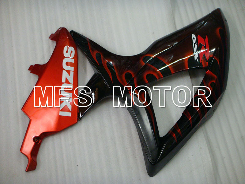 Suzuki GSXR600 GSXR750 2008-2010 Injection ABS Fairing - Flame - Black Red - MFS2442 - Fairings Kit