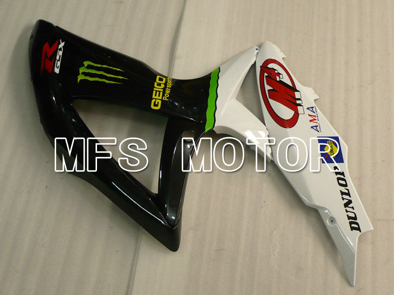 Suzuki GSXR600 GSXR750 2008-2010 Injection ABS Fairing - Monster - Black White - MFS2445 - Fairings Kit