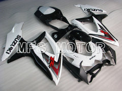 Suzuki GSXR600 GSXR750 2008-2010 Injection ABS Fairing - Factory Style - Black White - MFS2455 - Fairings Kit