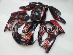 Suzuki GSXR600 1997-2000 ABS Fairing - Flame - Black Orange - MFS2560 - Fairings Kit