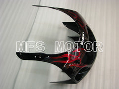 Suzuki GSXR750 1996-1999 ABS Fairing - Flame - Black Red - MFS6880 - Fairings Kit