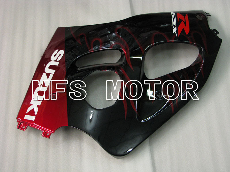 Suzuki GSXR750 1996-1999 ABS Fairing - Flame - Black Red - MFS6880 - Fairings Kit