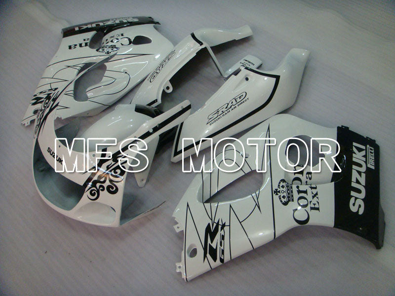 Suzuki GSXR600 1997-2000 ABS Fairing - Corona - Black White - MFS2569 - Fairings Kit