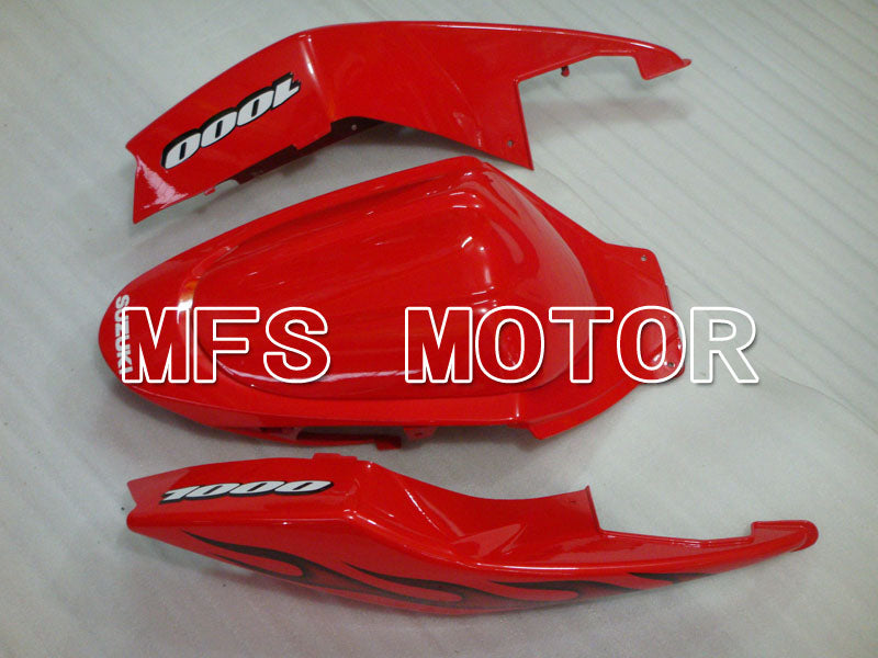 Suzuki GSXR1000 2005-2006 Injection ABS Fairing - Flame - Black Red - MFS2626 - Fairings Kit