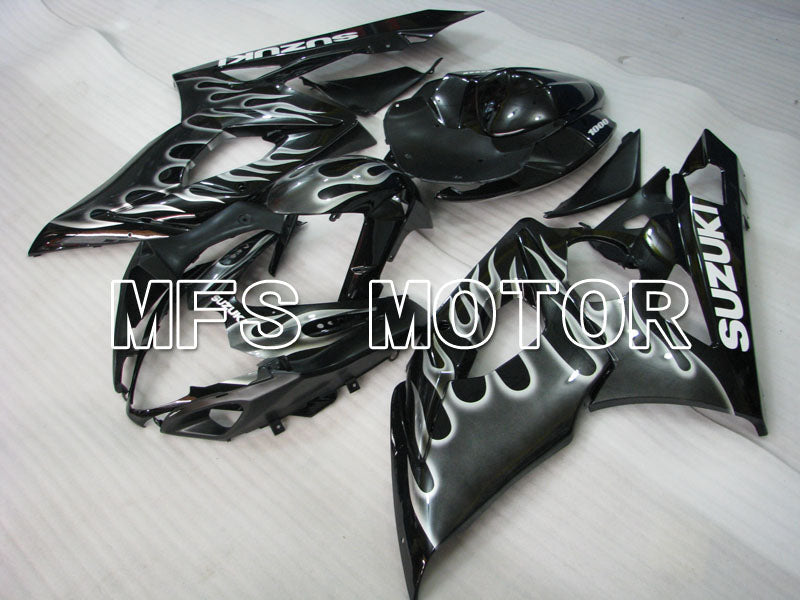 Suzuki GSXR1000 2005-2006 Injection ABS Fairing - Flame - Black Silver - MFS2628 - Fairings Kit