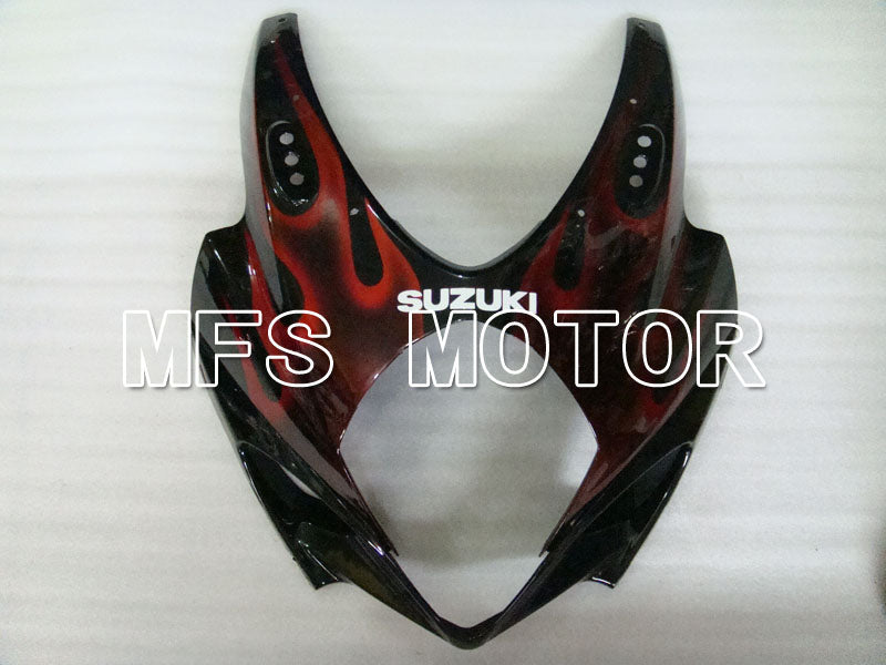 Suzuki GSXR1000 2007-2008 Injection ABS Fairing - Flame - Black Red - MFS2669 - Fairings Kit
