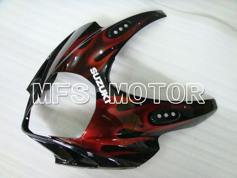 Suzuki GSXR1000 2007-2008 Injection ABS Fairing - Flame - Black Red - MFS2669 - Fairings Kit