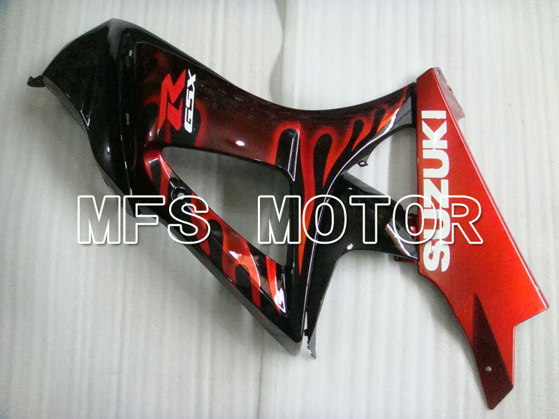 Suzuki GSXR1000 2007-2008 Injection ABS Fairing - Flame - Black Red - MFS2669 - Fairings Kit
