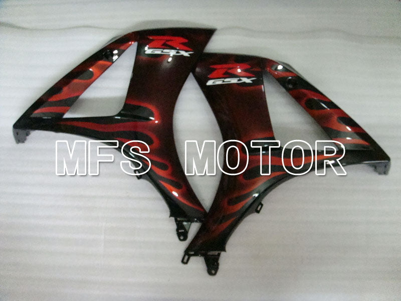 Suzuki GSXR1000 2007-2008 Injection ABS Fairing - Flame - Black Red - MFS2669 - Fairings Kit