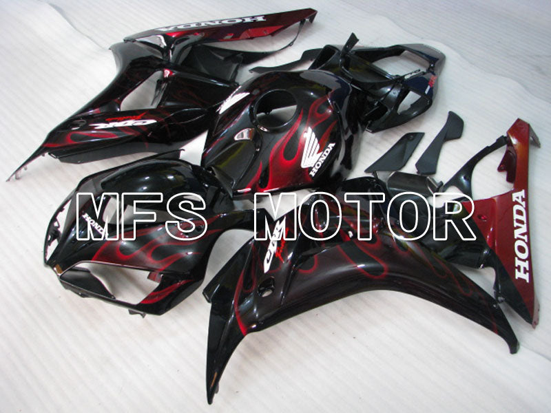 Honda CBR1000RR 2006-2007 Injection ABS Fairing - Flame - Black Red - MFS2881 - Fairings Kit