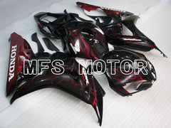 Honda CBR1000RR 2006-2007 Injection ABS Fairing - Flame - Black Red - MFS2881 - Fairings Kit