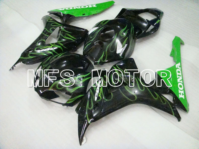 Honda CBR1000RR 2006-2007 Injection ABS Fairing - Flame - Black Green - MFS2882 - Fairings Kit