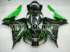 Honda CBR1000RR 2006-2007 Injection ABS Fairing - Flame - Black Green - MFS2882 - Fairings Kit