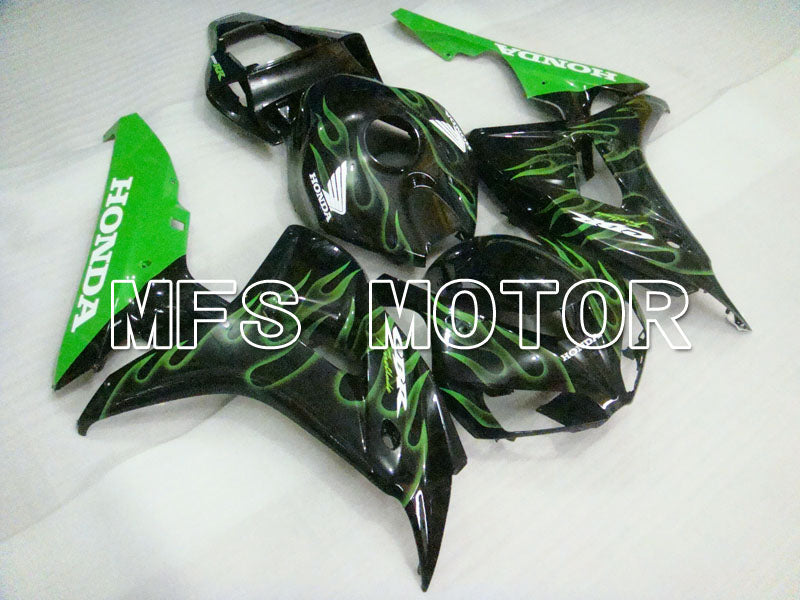 Honda CBR1000RR 2006-2007 Injection ABS Fairing - Flame - Black Green - MFS2882 - Fairings Kit