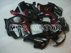 Honda CBR600 F3 1997-1998 Injection ABS Fairing - Flame - Black Red - MFS3058 - Fairings Kit