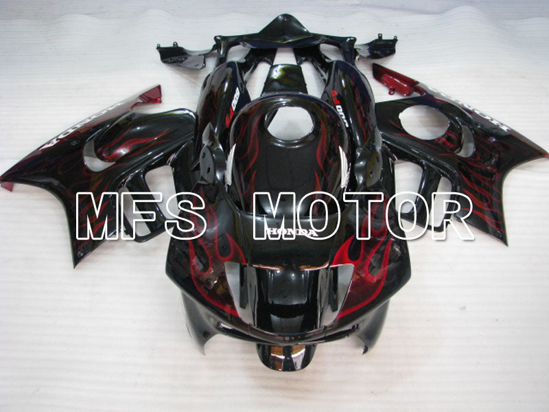 Honda CBR600 F3 1997-1998 Injection ABS Fairing - Flame - Black Red - MFS3064 - Fairings Kit