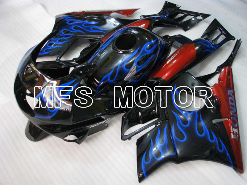 Honda CBR600 F2 1991-1994 ABS Fairing - Flame - Black Blue - MFS3085 - Fairings Kit