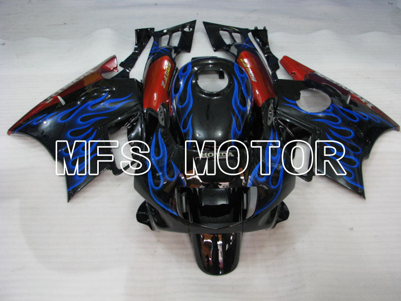 Honda CBR600 F2 1991-1994 ABS Fairing - Flame - Black Blue - MFS3085 - Fairings Kit