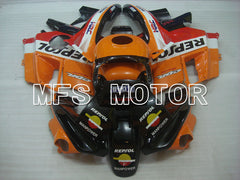 Honda CBR600 F2 1991-1994 ABS Fairing - Repsol - Black Orange Red - MFS3098 - Fairings Kit