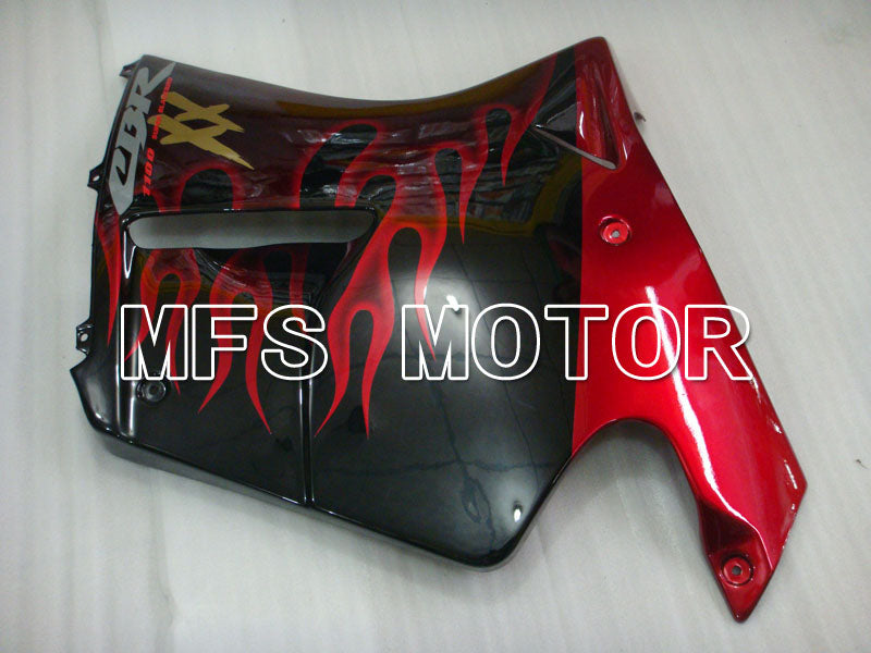 Honda CBR1100XX 1996-2007 Injection ABS Fairing - Flame - Black Red - MFS3247 - Fairings Kit