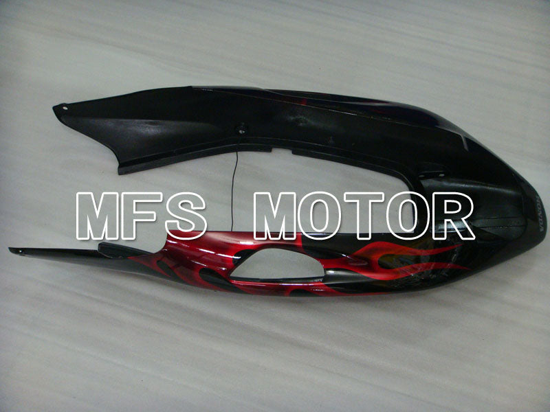 Honda CBR1100XX 1996-2007 Injection ABS Fairing - Flame - Black Red - MFS3247 - Fairings Kit