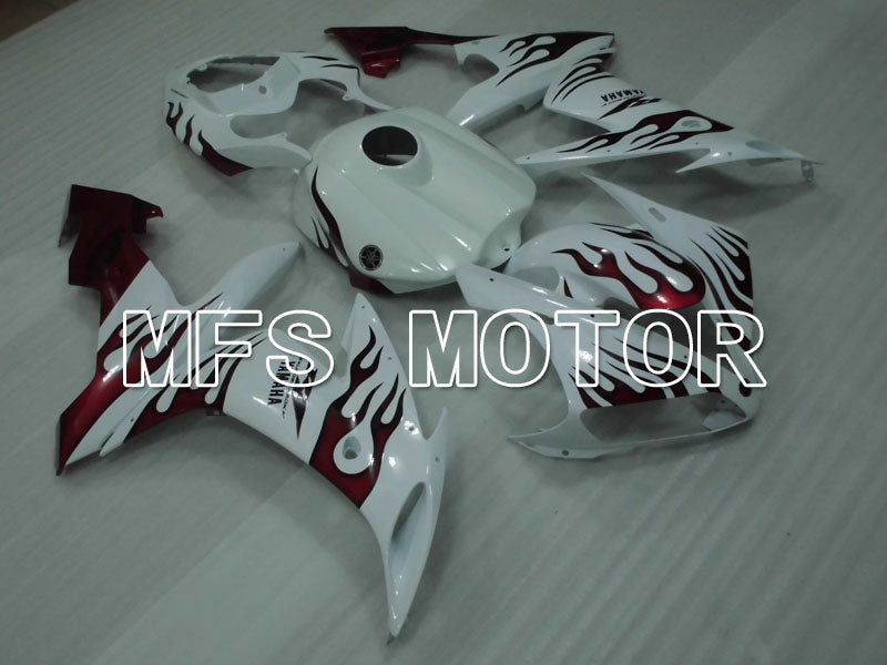 Yamaha YZF-R1 2004-2006 Injection ABS Fairing - Flame - White Red - MFS3373 - Fairings Kit