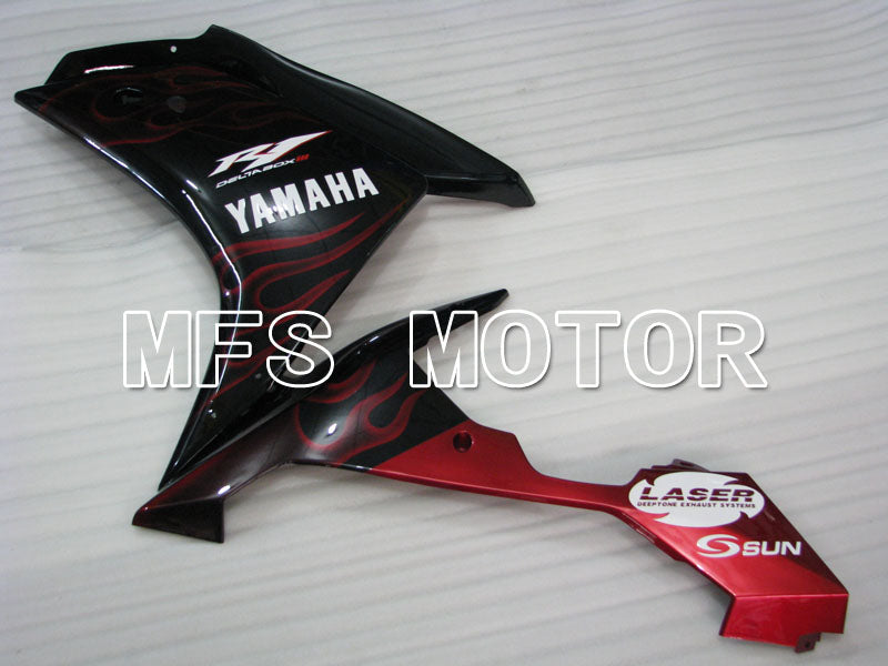 Yamaha YZF-R1 2007-2008 Injection ABS Fairing - Flame - Black Red - MFS3441 - Fairings Kit
