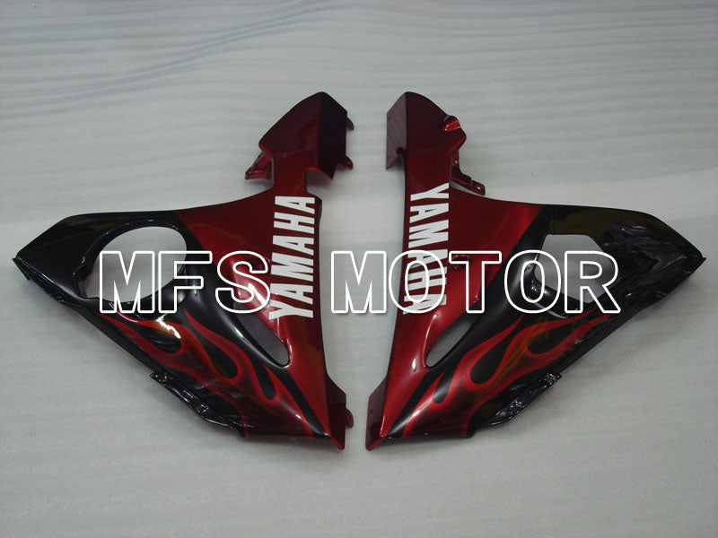 Yamaha YZF-R6 2003-2004 Injection ABS Fairing - Flame - Red wine color Black - MFS3484 - Fairings Kit