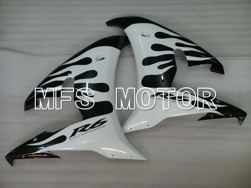 Yamaha YZF-R6 2003-2004 Injection ABS Fairing - Flame - White Black - MFS3490 - Fairings Kit