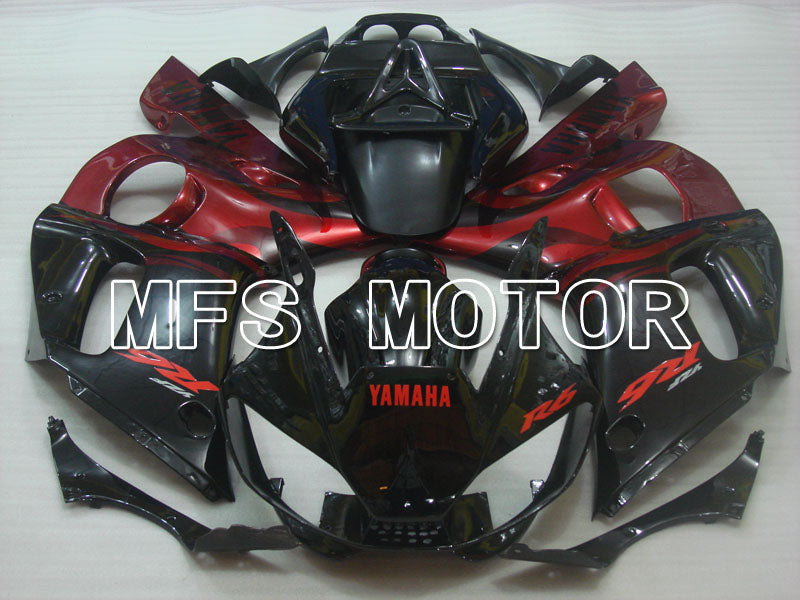 Yamaha YZF-R6 1998-2002 Injection ABS Fairing - Factory Style - Black Red wine color - MFS3557 - Fairings Kit