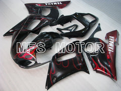 Yamaha YZF-R6 1998-2002 Injection ABS Fairing - Flame - Black Red - MFS3558 - Fairings Kit
