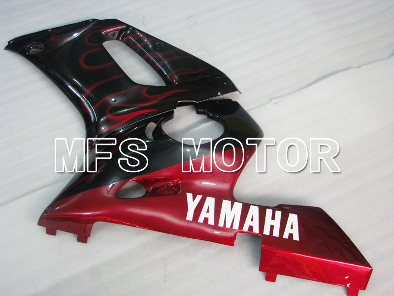 Yamaha YZF-R6 1998-2002 Injection ABS Fairing - Flame - Black Red - MFS3558 - Fairings Kit