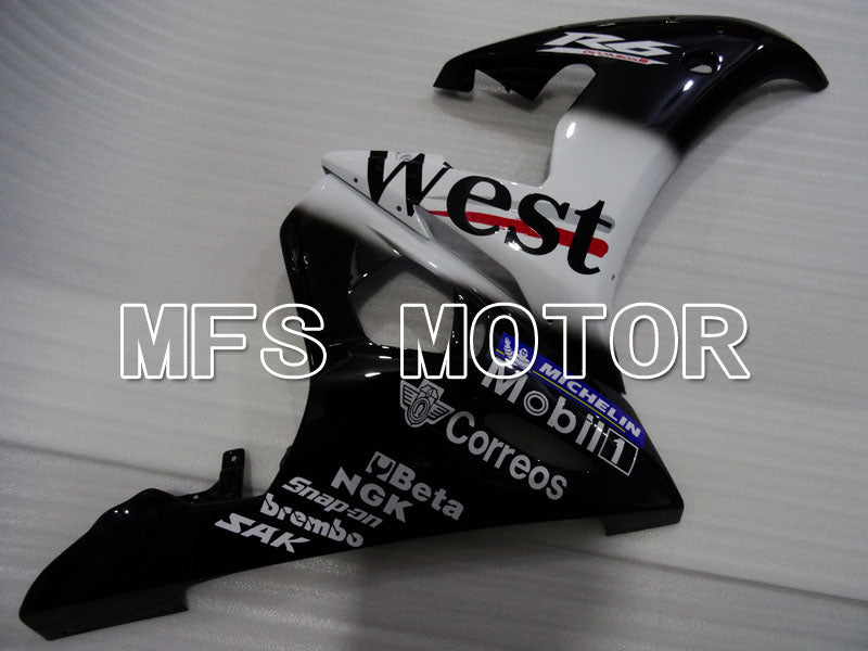 Yamaha YZF-R6 2005 Injection ABS Fairing - West - White Black - MFS3576 - Fairings Kit