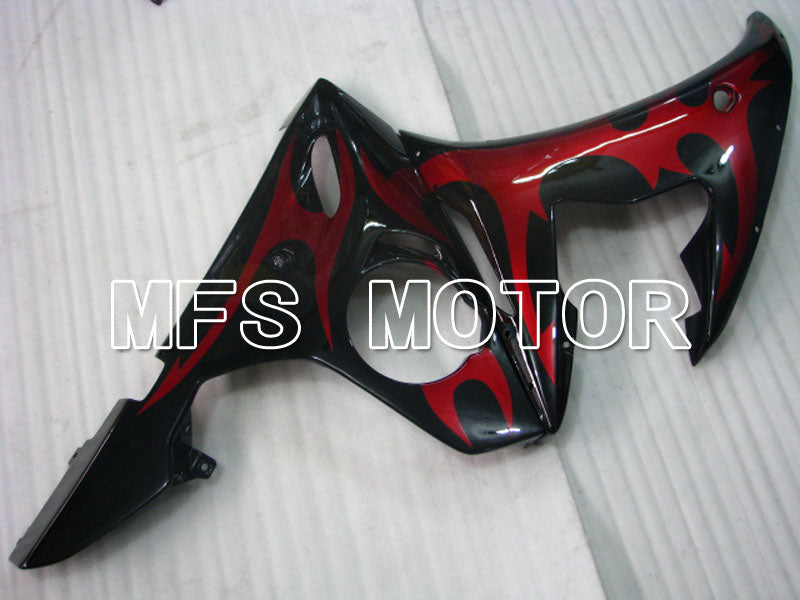 Yamaha YZF-R6 2003-2004 Injection ABS Fairing - Flame - Red wine color Black - MFS3607 - Fairings Kit