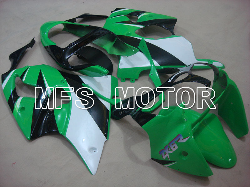Kawasaki NINJA ZX6R 2000-2002 Injection ABS Fairing - Factory Style - Black Green White - MFS3618 - Fairings Kit