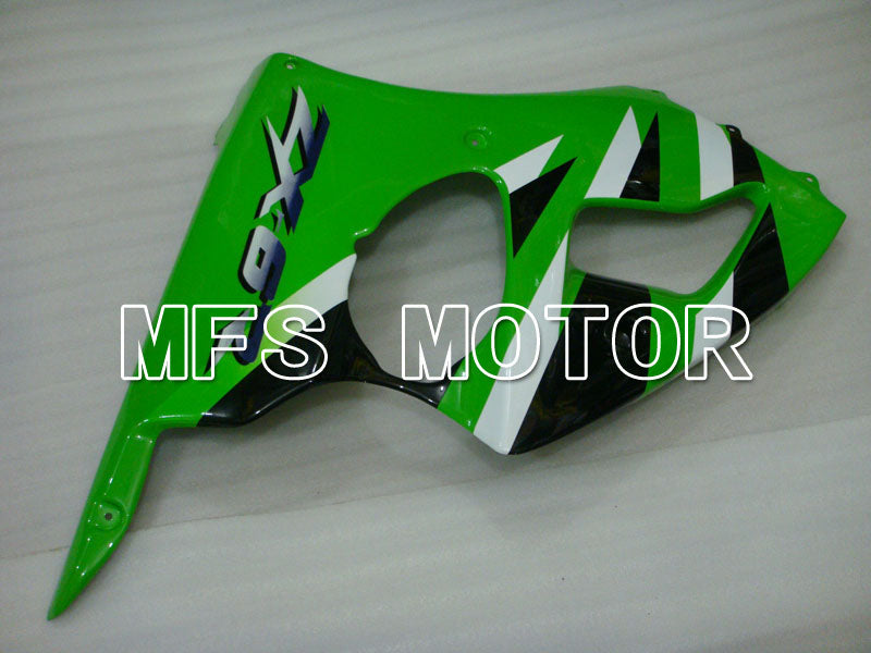 Kawasaki NINJA ZX6R 2000-2002 Injection ABS Fairing - Factory Style - Black Green - MFS3622 - Fairings Kit
