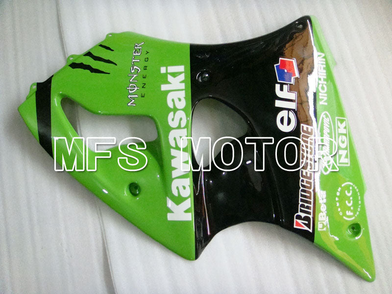 Kawasaki NINJA ZX6R 2000-2002 Injection ABS Fairing - Factory Style - Black Green - MFS3647 - Fairings Kit