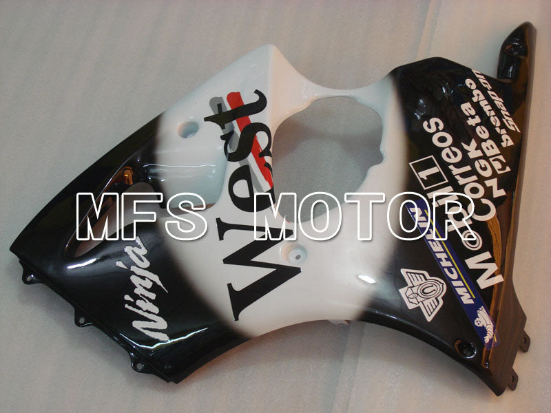 Kawasaki NINJA ZX6R 2000-2002 Injection ABS Fairing - West - Black White - MFS3658 - Fairings Kit