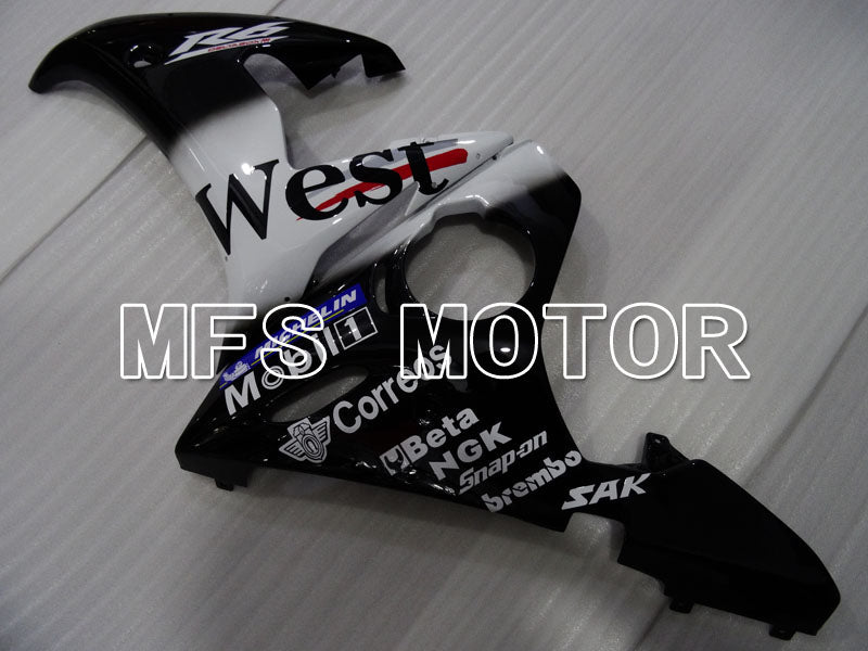 Yamaha YZF-R6 2003-2004 Injection ABS Fairing - West - White Black - MFS3681 - Fairings Kit