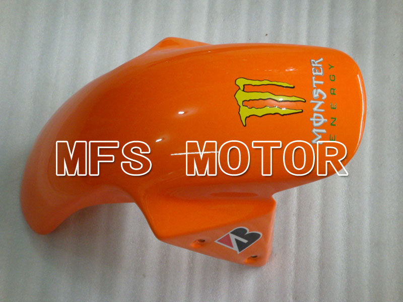 Kawasaki NINJA ZX6R 2003-2004 Injection ABS Fairing - Monster - Black Orange - MFS3716 - Fairings Kit