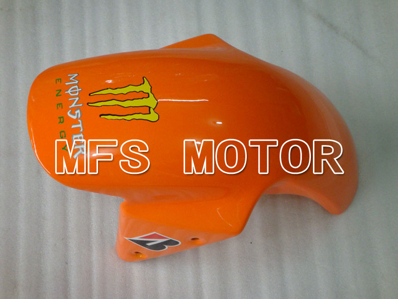 Kawasaki NINJA ZX6R 2003-2004 Injection ABS Fairing - Monster - Black Orange - MFS3716 - Fairings Kit
