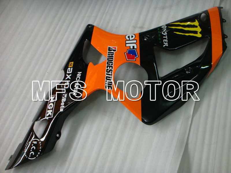 Kawasaki NINJA ZX6R 2003-2004 Injection ABS Fairing - Monster - Black Orange - MFS3716 - Fairings Kit