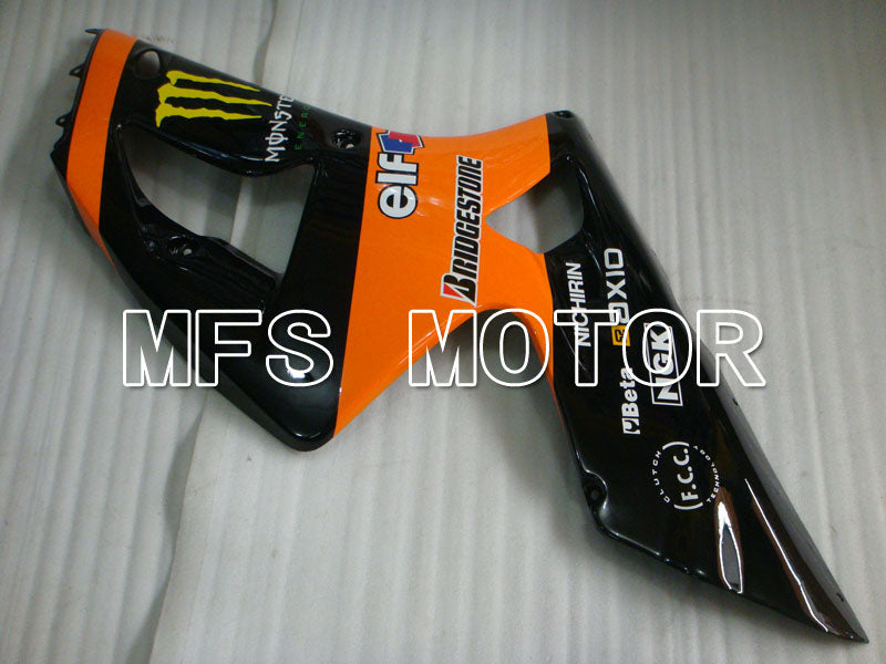 Kawasaki NINJA ZX6R 2003-2004 Injection ABS Fairing - Monster - Black Orange - MFS3716 - Fairings Kit