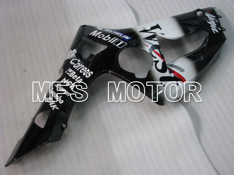 Kawasaki NINJA ZX6R 2003-2004 Injection ABS Fairing - West - Black White - MFS3720 - Fairings Kit